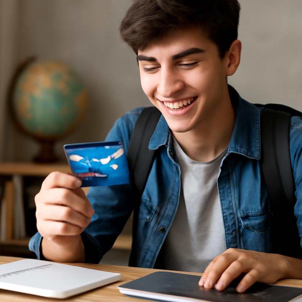 cartão digital para estudantes pontos