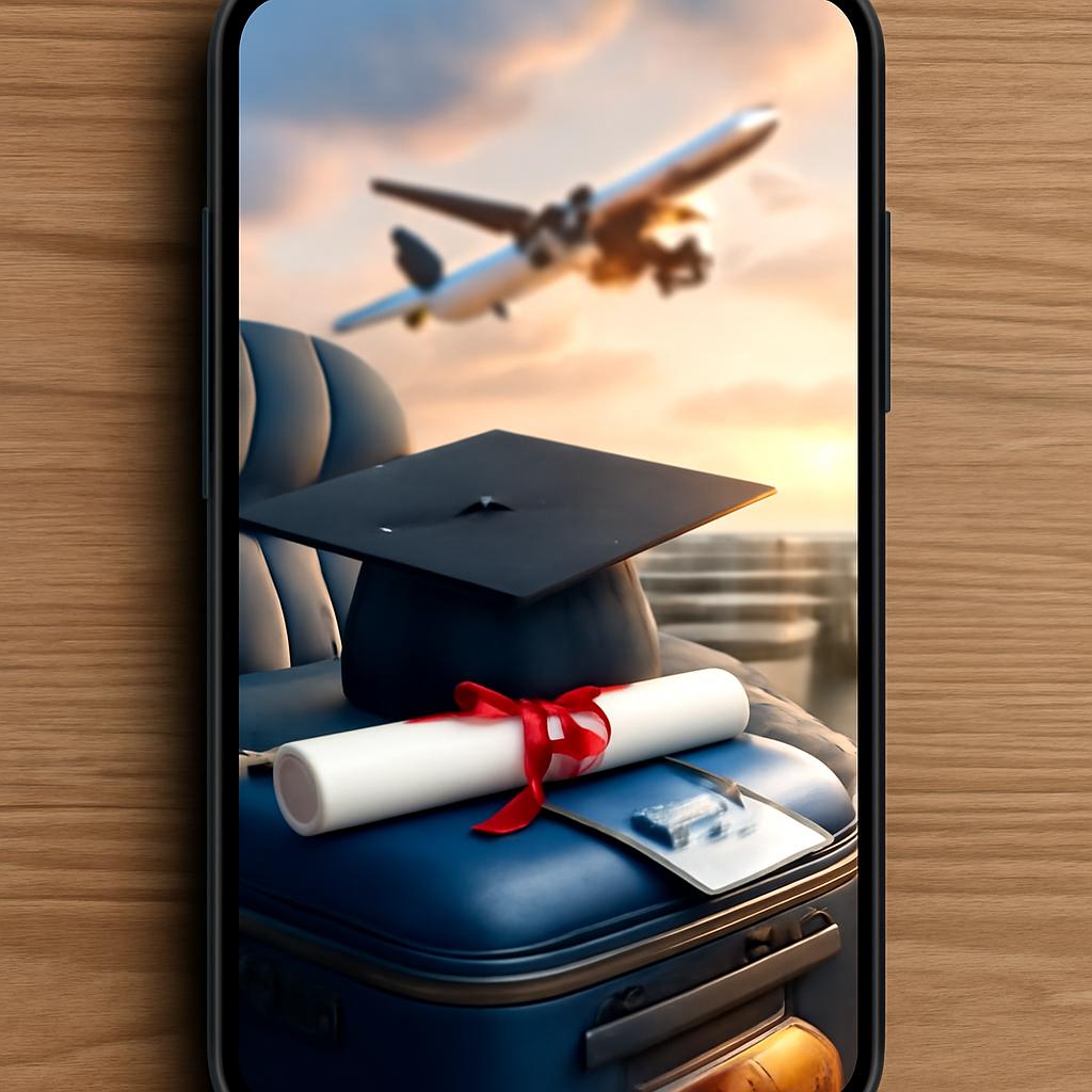 cartão digital promo reservas viagens para cerimônias de formatura internacional