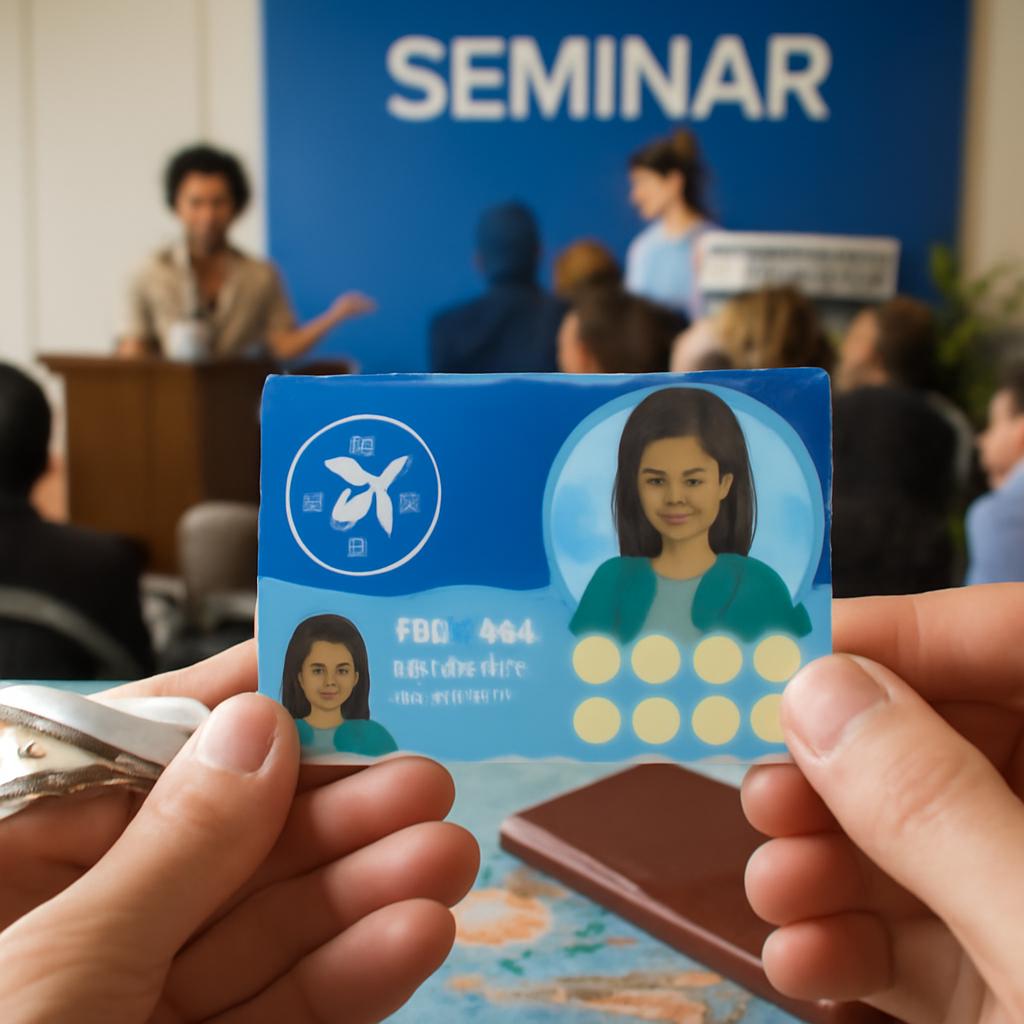 cartão para assistentes sociais juntar pontos em seminários