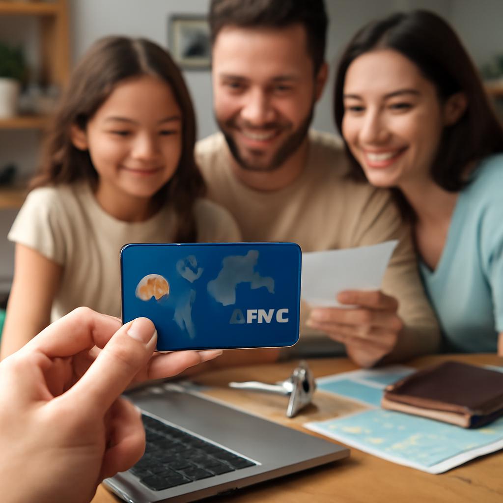 cartão para chefes de família juntar pontos