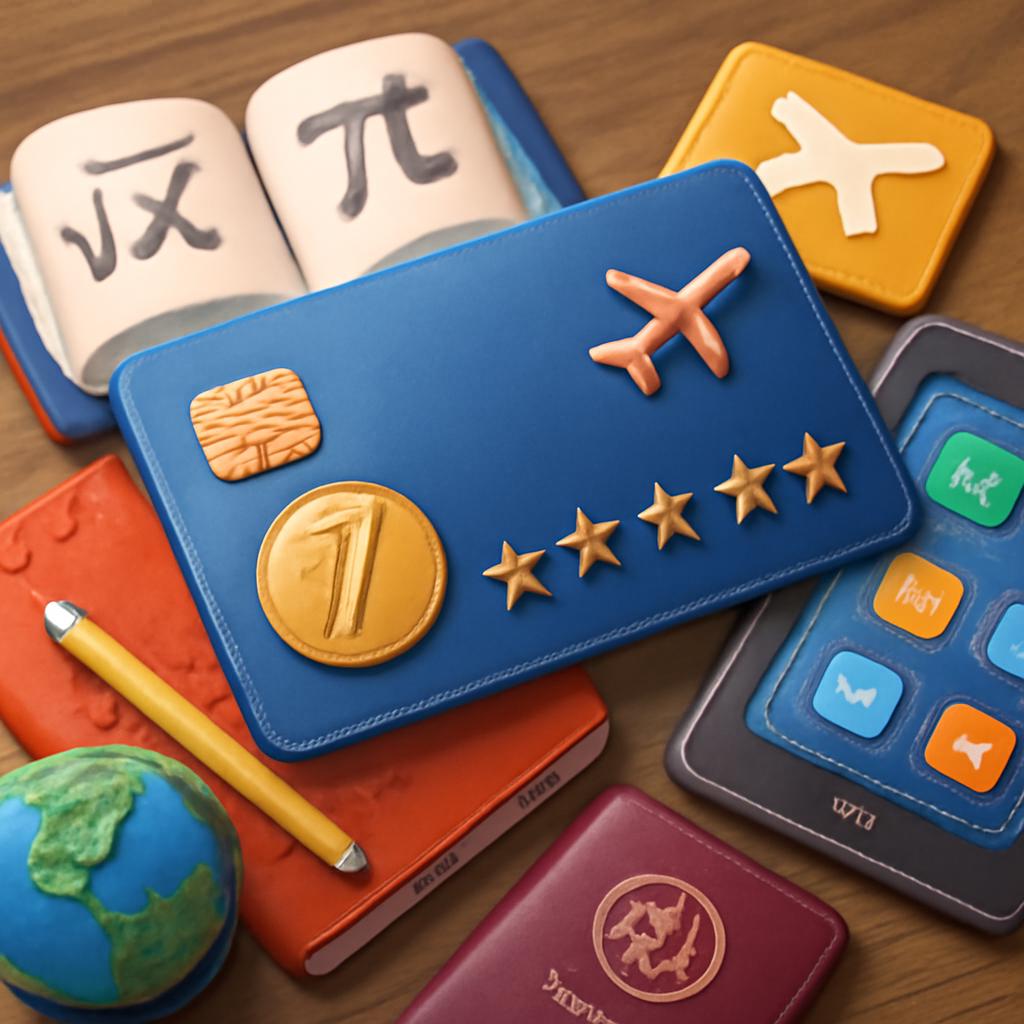 cartão para pontos em apps educacionais