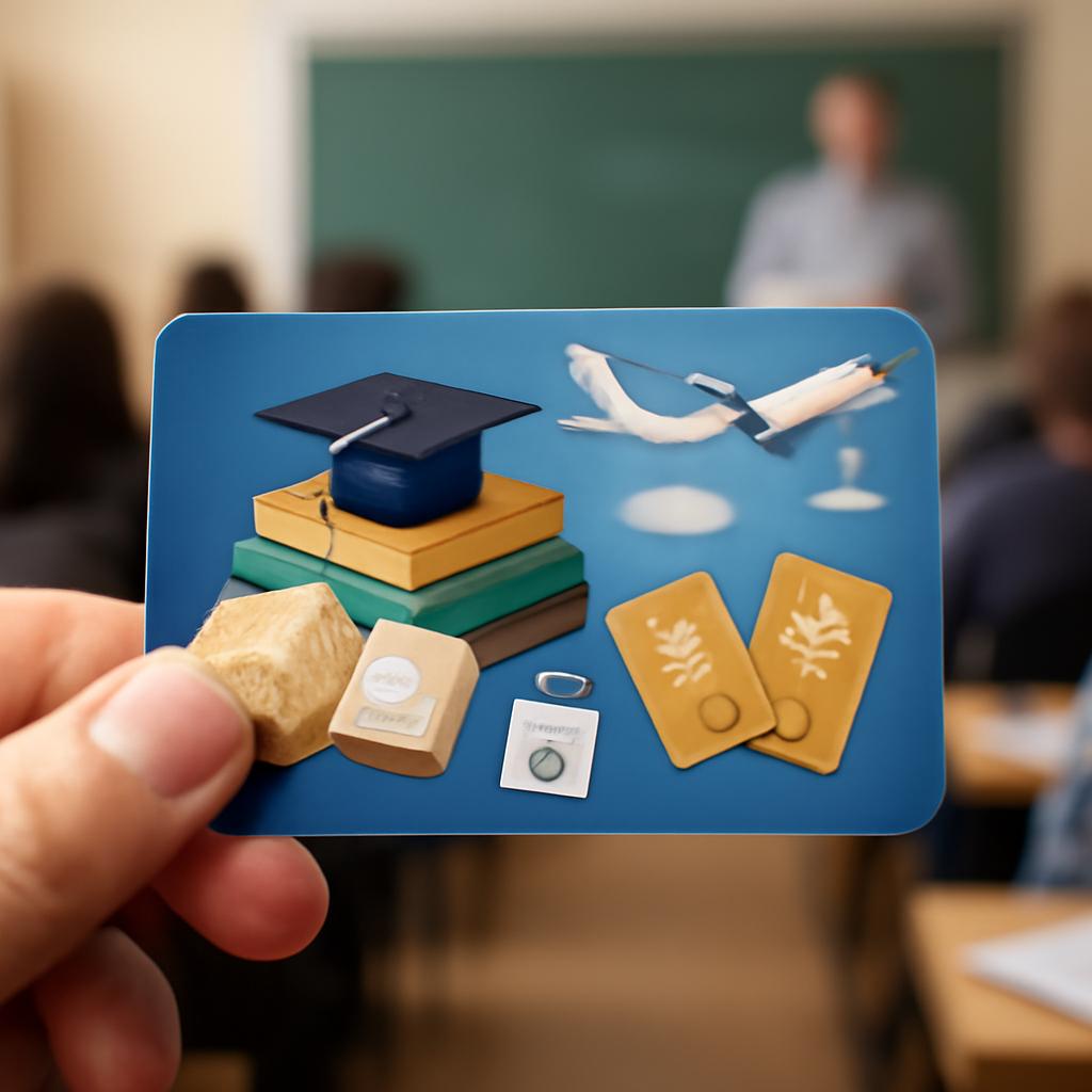 cartão para pontos em cursos presenciais