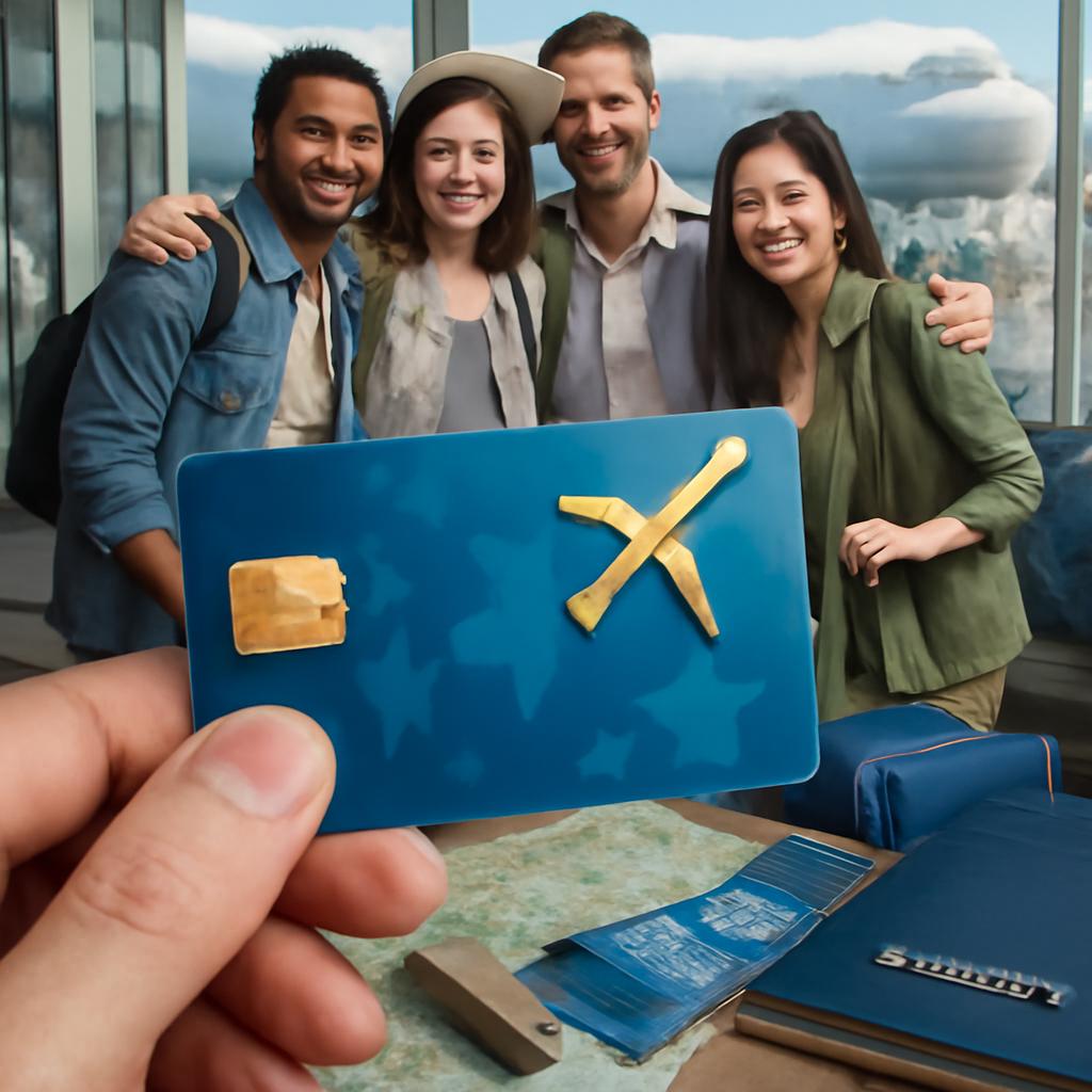 cartão para viagens em grupo acúmulo de pontos