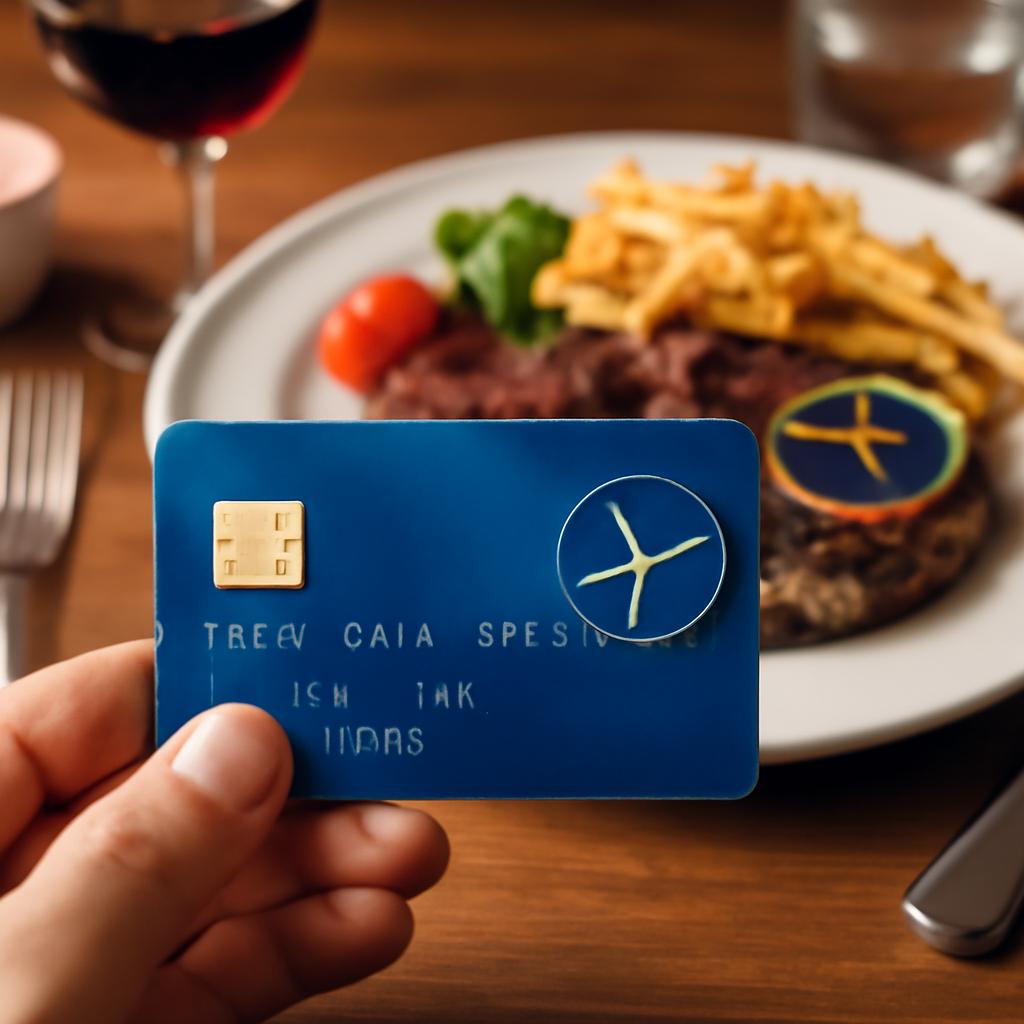 cartão que permite resgatar pontos em restaurantes
