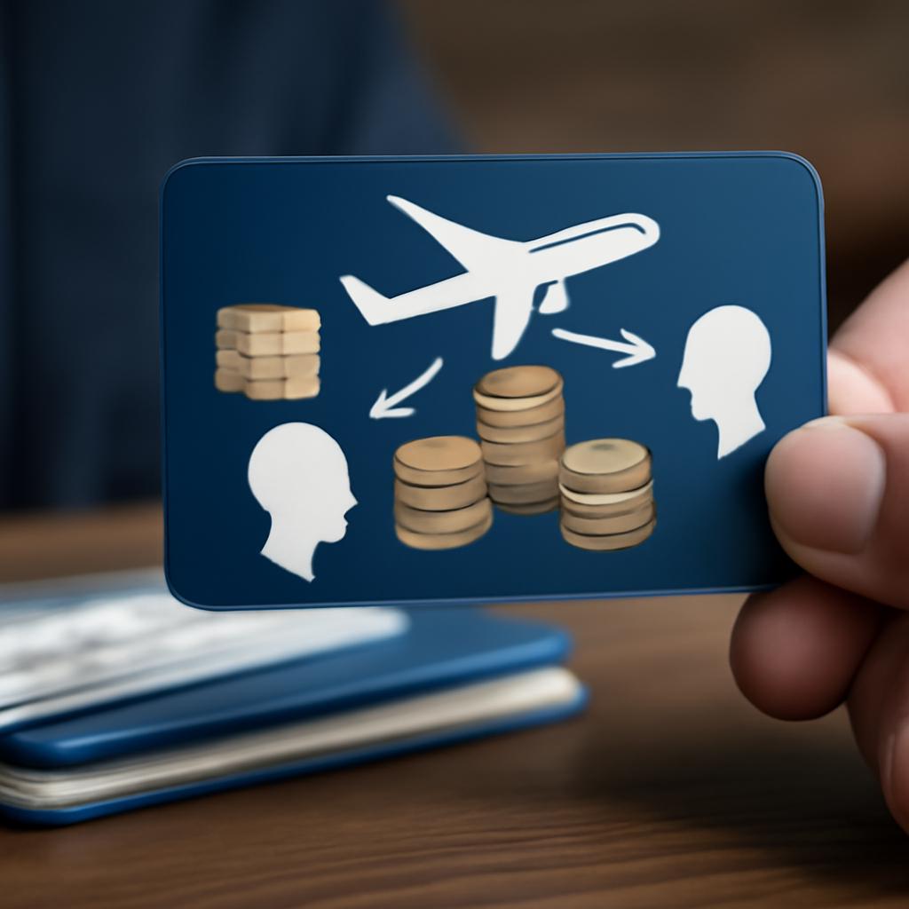 cartão que permite transferir pontos entre pessoas