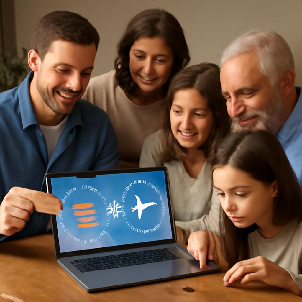 como compartilhar pontos entre familiares