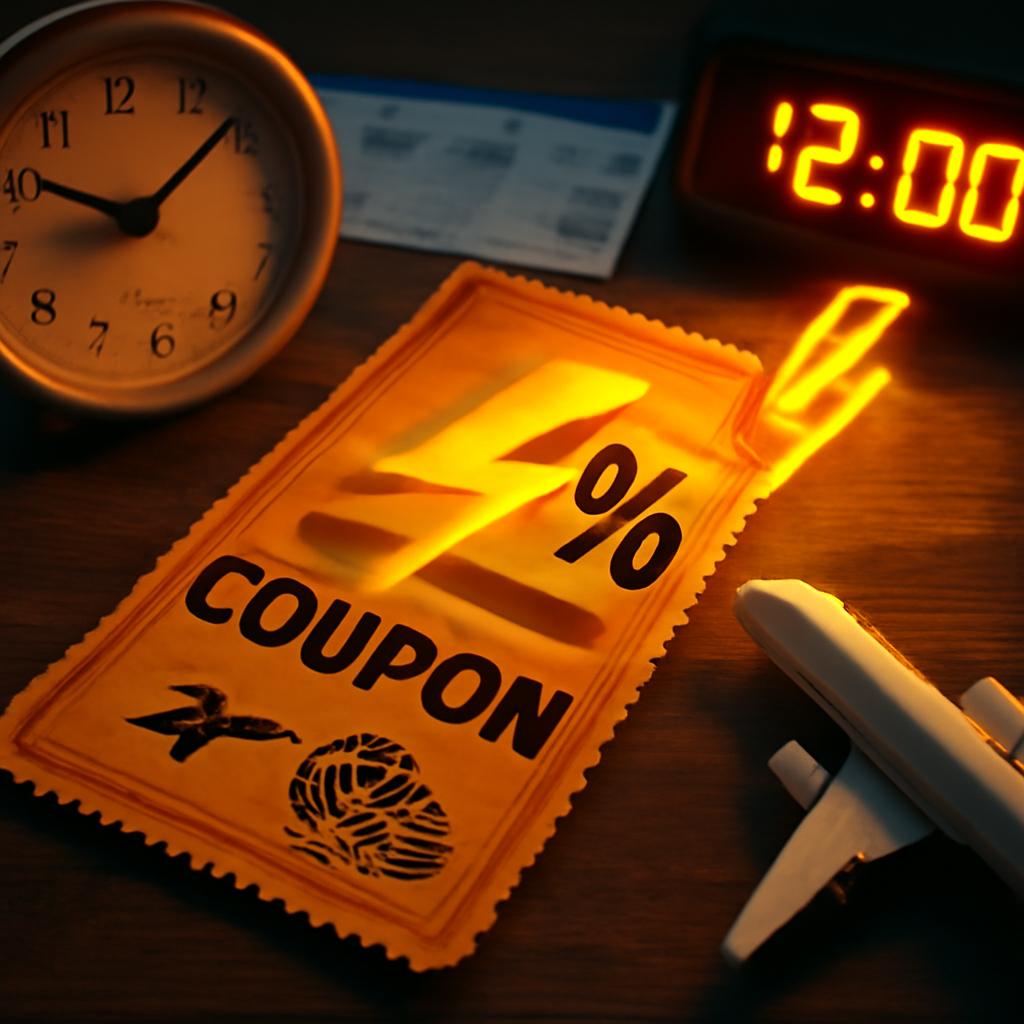cupom relâmpago para vendas de pontos em horários específicos