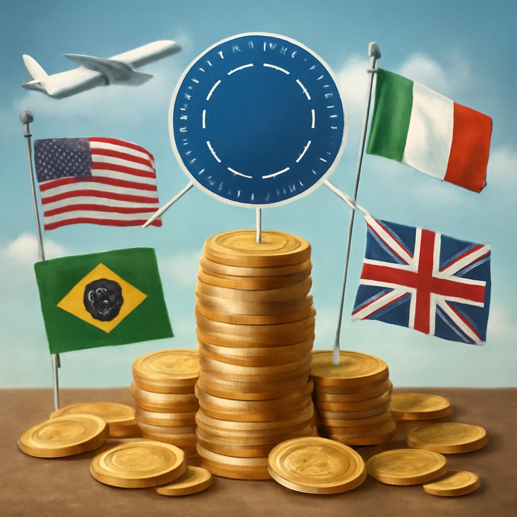 pontos combinados entre diferentes bandeiras