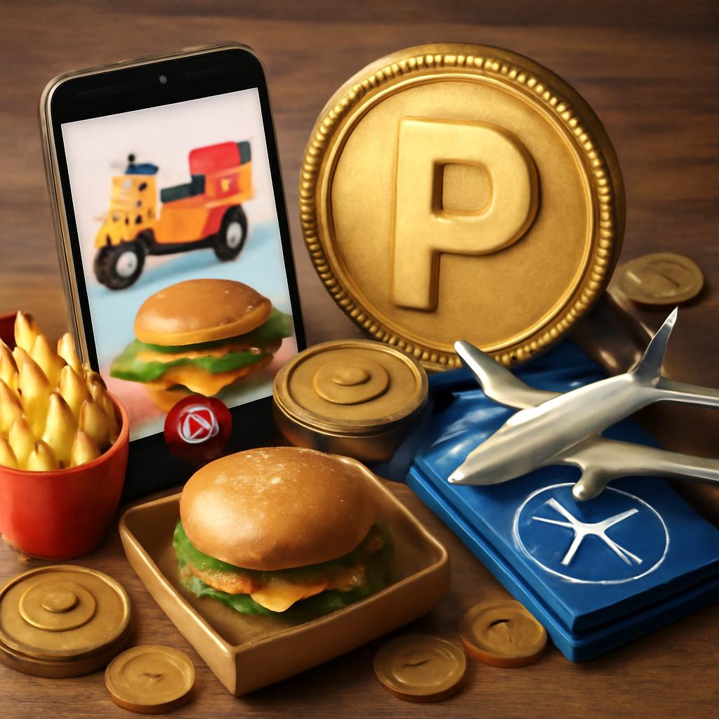 pontos para desconto em aplicativos de delivery