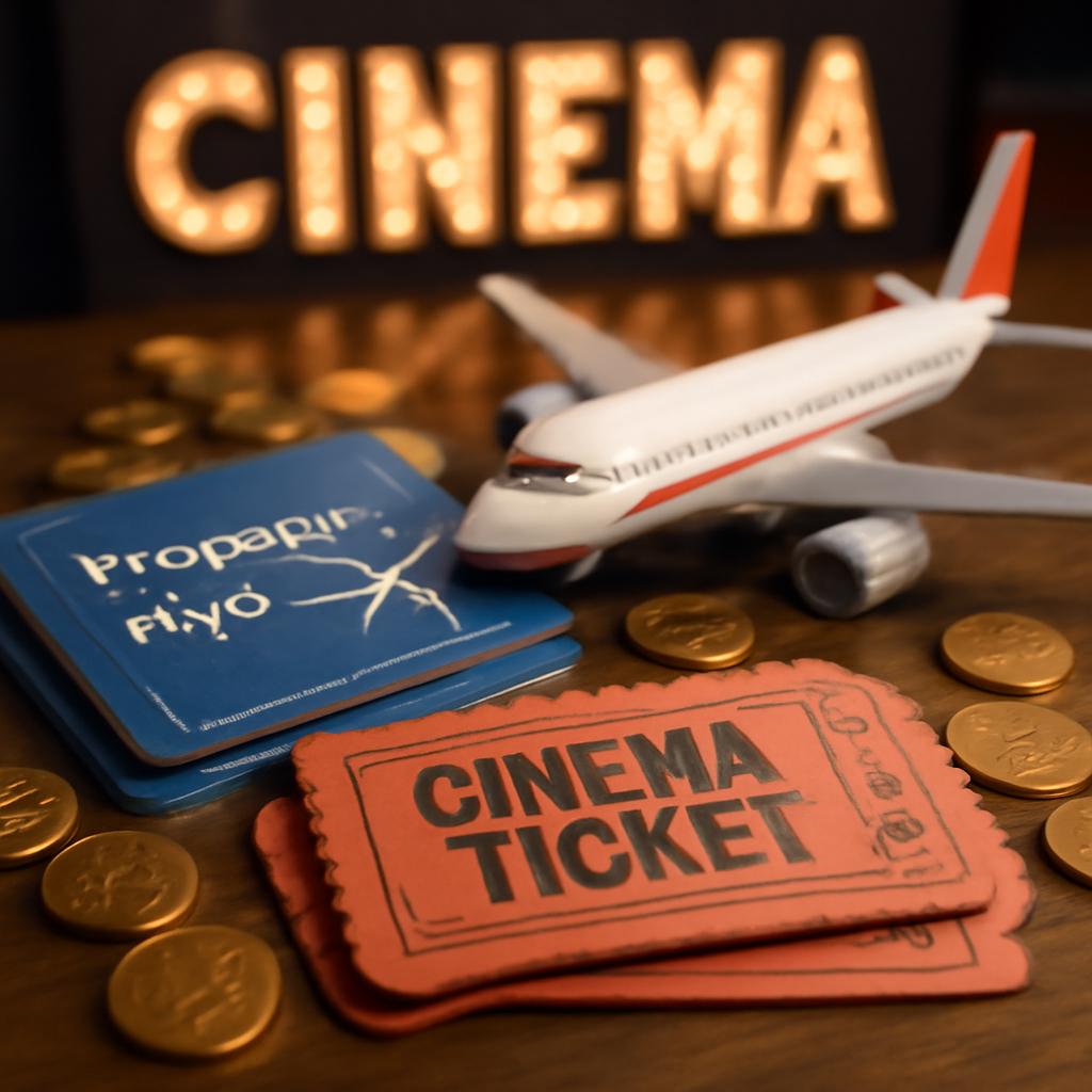 pontos para ingressos de cinema