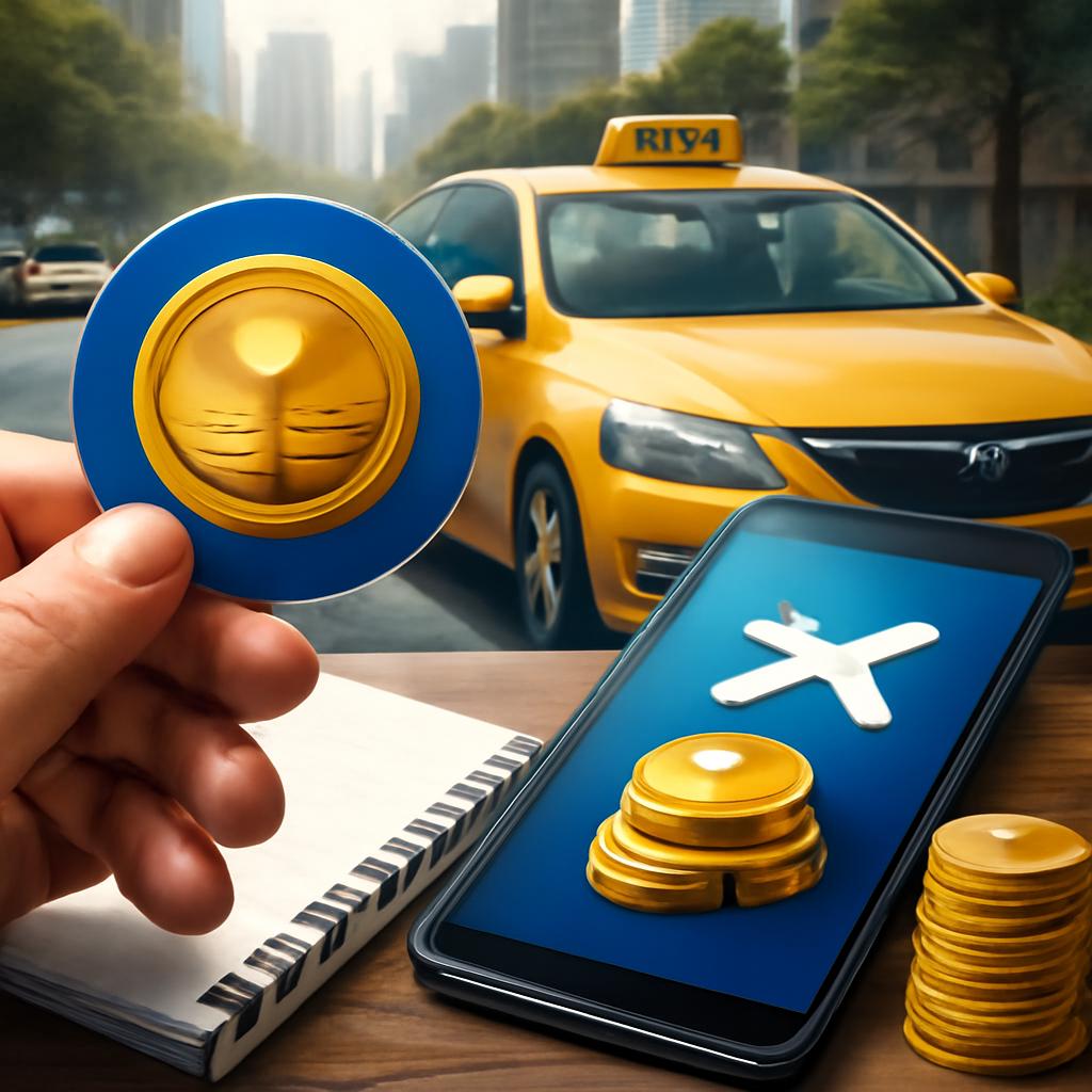 pontos para reembolso em taxi ou transporte