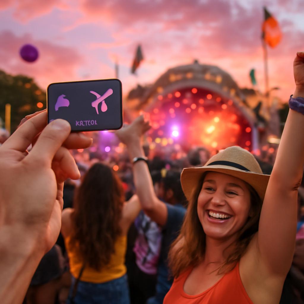 promoção especial para venda de pontos durante festivais de música