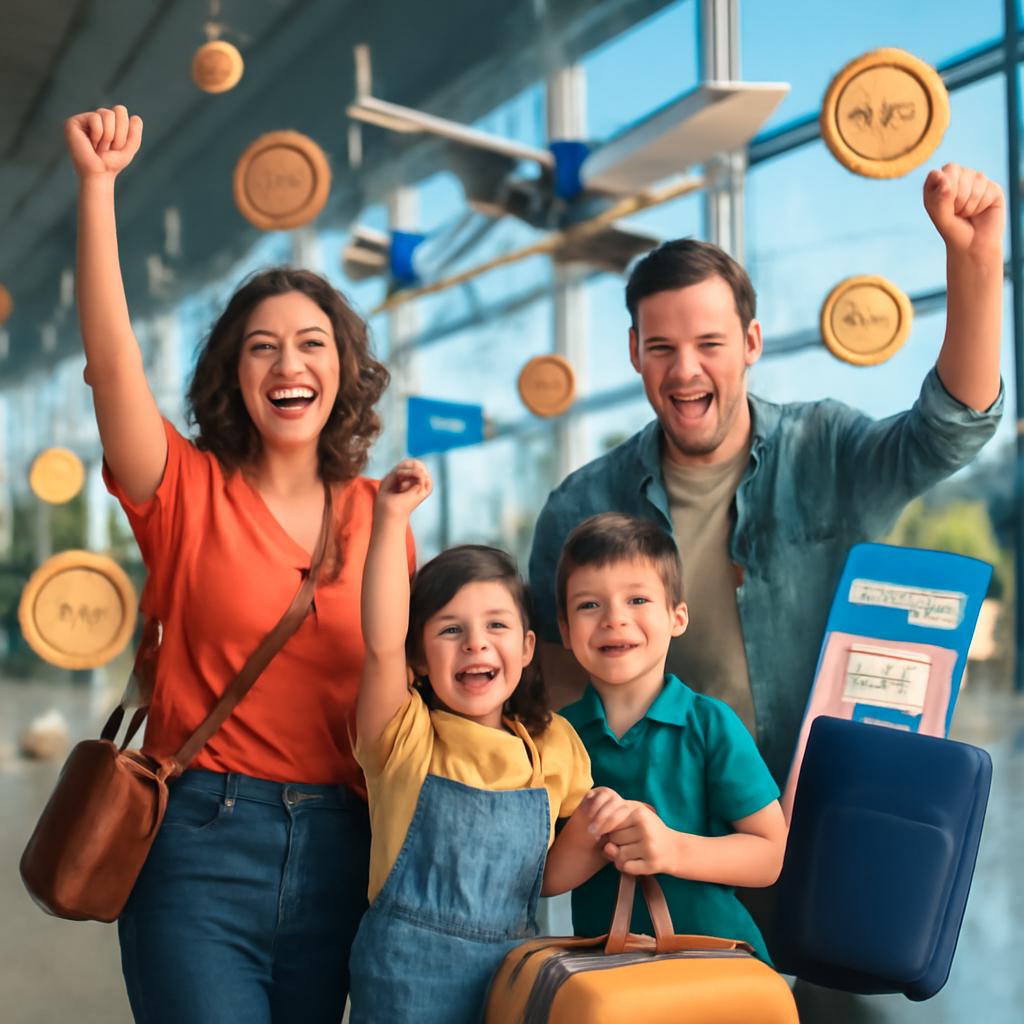 promoção para famílias viajarem juntando pontos