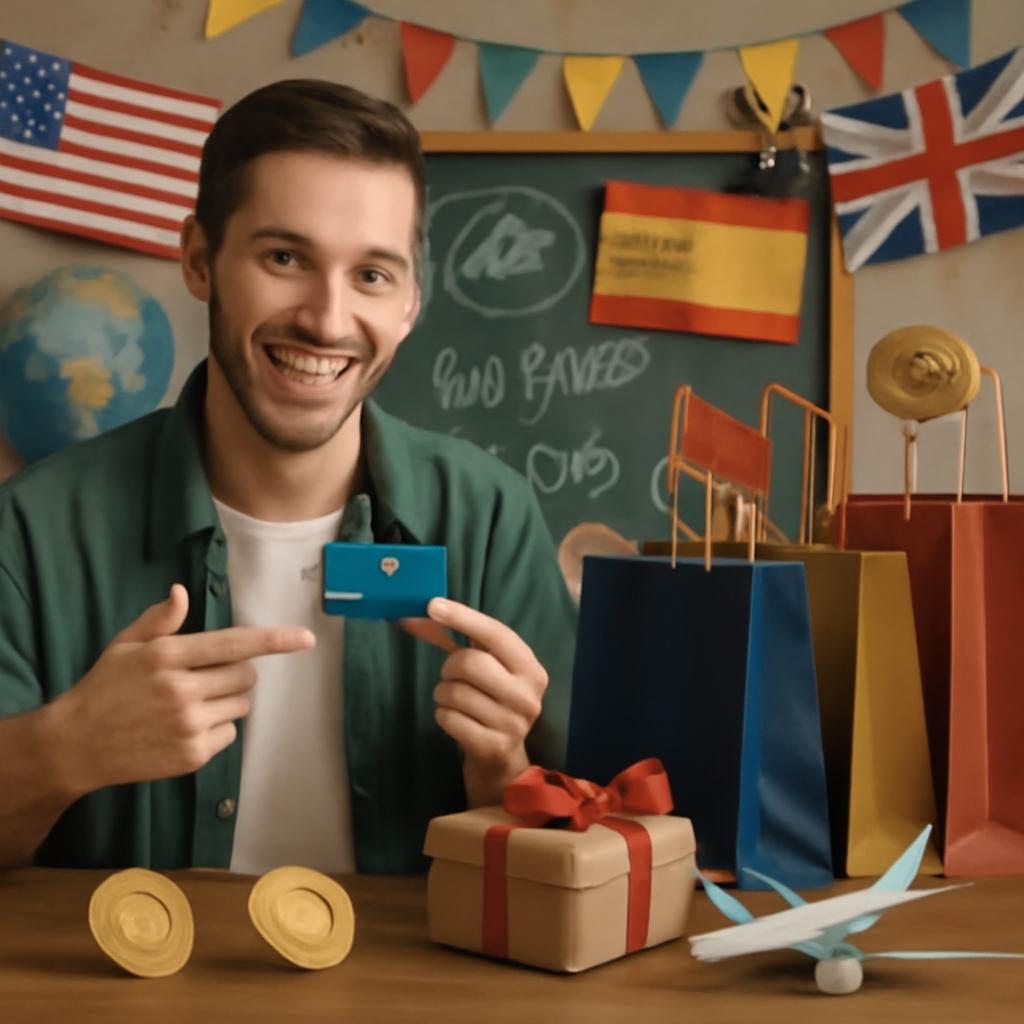 promoção pontos para compras em datas de celebração de idiomas