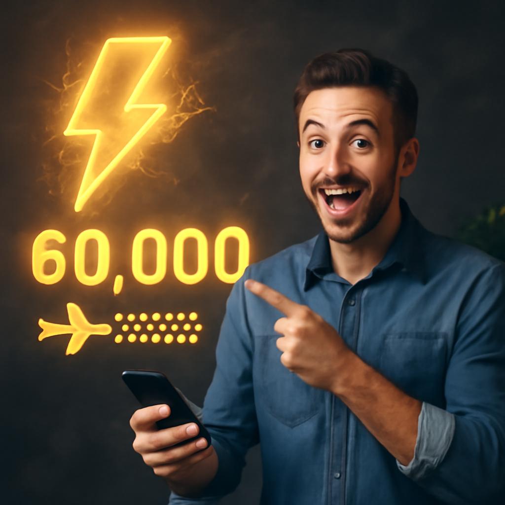promoção relâmpago para quem vende pontos acima de 60 mil